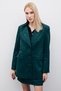 Buttoned Suede Jacket - Emerald - 4