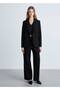 Straight Cut Blazer Jacket with Flap Pocket - 2
