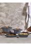 12050 7 piece ceramic pot set gray