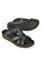 , Women's Genuine Leather Slippers 1411008Z012 Black - 4