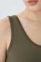 2026 Model Compact Cotton Elastane Long Women's Tank Top - Thick Strap - 4