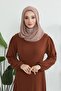 وشاح شيفون عملي من القطن الممشط مع دعامات داخلية، لون مينك داكن، PS-45 - 6