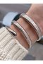 Steel Cord Stone Detail Snake Model Women's Wristwatch with 2 Years Warranty 3 Atm Waterproof - 7