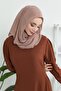 وشاح شيفون عملي من القطن الممشط مع دعامات داخلية، لون مينك داكن، PS-45 - 5
