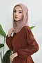 وشاح شيفون عملي من القطن الممشط مع دعامات داخلية، لون مينك داكن، PS-45 - 3