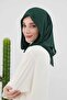 وشاح شيفون عملي من القطن الممشط، أخضر داكن، PS-45 - 5