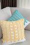 Knitted Decorative Pillow & Throw Pillow Cover with White Fabric Cover - 6