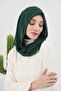 وشاح شيفون عملي من القطن الممشط، أخضر داكن، PS-45 - 3