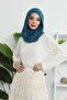وشاح شيفون عملي من القطن الممشط مع دعامات داخلية، بترولي، PS-45 - 6
