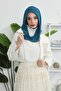 وشاح شيفون عملي من القطن الممشط مع دعامات داخلية، بترولي، PS-45 - 5
