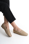 Women's Blunt Toe Stone Tricot Daily Ballet Shoes Cawi Beige - 2