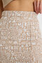 Beige Organic Linen Special Design Trendy Slit Woven Skirt - 6