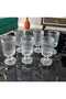 6-Piece Striped Pedestal Coffee Side Water Cup Origami Striped Soft Drink Cup