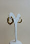 Xuping Gold Cambered Stone Earrings - 2