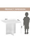 CH01 Ergonomic Child Desk 8050 Low height With Round Edges White Single Table 60x50cms) - 2
