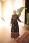 Women's Hijab Authentic Patterned Belted Viscose Dress - 2