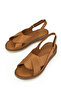 Women's Genuine Leather Sandals 1411008z018 Tan - 5