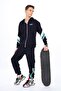 09-15 Years Old Boy Child Black-Green Color Striped Detail Double Suit