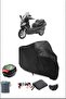 Black Piaggio X9 200 Rear Bag Compatible Waterproof Motorcycle Cover