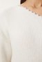 Pearl Detailed One-Shoulder Knitwear Sweater Ekru Lus0068 - 5