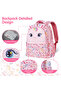 Kids 16 Inch School Bag with Pencil Case Combo Unicorn - Pink - 6