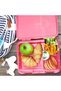 Eazy Kids Bento Boxes wt Insulated Lunch Bag Combo - Tropical Pink - 5