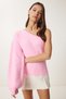Pearl Detailed One-Shoulder Knitwear Sweater Pink Lus0068 - 3