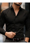 Men's Black and White 2 Pack Regular Fit Long Sleeve Classic Shirt - 5