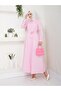Striped Belted Summer Dress with Hidden Pockets - Pink - 3