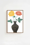 One Piece Brown Real Wood Framed Painting Set - Model 46 - 2