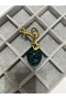 Green Apple Pattern Bag Charm and Keychain - 2