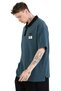 Men's Chest Embroidered Polo Neck Oversize T-Shirt - 2