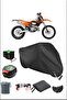 Black Ktm 250 Exc Tpi Rear Bag Lock Compatible Waterproof Canvas (Motorcycle)