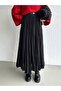 Black Voile Crush Skirt - 3