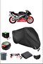 أسود أبريليا RSV 1000 R قفل خلفي متوافق مع القماش المشمع المقاوم للماء (دراجة نارية)