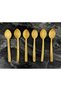 Set of 6 25 cm Boxwood Spoons - Wooden Spoon Serving Utensils - Wooden Wooden Spoon