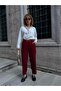 Belted Carrot Cut Fabric Trousers - 4