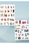 5-Piece Culture Themed 12*17 cm Sticker Set - 3