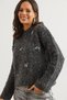Women's Anthracite Bow Detailed Raised Knitwear Sweater Kzk- 19000960