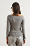 Women's Plain Smoked Striped Premium Soft Touch Boat Neck Stretchy Blouse Blz- 19002448 - 7