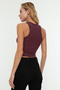 Bordo*001 Fitted/Vücuda Oturan Crop Halter Yaka Fitilli Esnek Örme Atlet TWOSS21AL0050 - 4