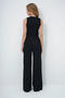 Black Slim Fit V-Neck Buttoned Vest and Trousers Set Alc-X13583 - 6