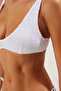 Beyaz Gipeli Bralette Kaplı Regular Normal Bel Bikini Takımı TBESS25BT00000 - 4