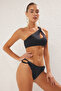 Siyah Cut Out Detaylı Regular Normal Bel Bikini Altı TBESS25BA00000 - 2