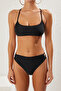Siyah Sırt Dekolteli Bralette Kaplı Regular Normal Bel Bikini Takımı TBESS25BT00080 - 3