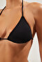 Siyah Üçgen Kaplı Regular Düşük Bel Bikini Takımı TBESS25BT00153 - 8