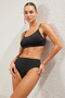 Siyah Yüksek Bel Hipster Basic Bikini Altı TBESS25BA00022