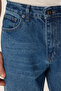 Orta mavi %100 Pamuk Essential Fit Jeans Kot Pantolon TMNAW23JE00104 - 4