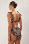 Leopar Desenli Düğümlü Üçgen Kaplı Bikini Üstü TBESS24BU00155 - 5