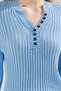 Blue V-Neck Sweater Twoss25Kz00001 - 4